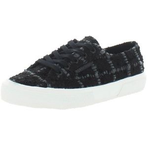Superga Womens 2750 Wool Blend Sneakers Black and Gray